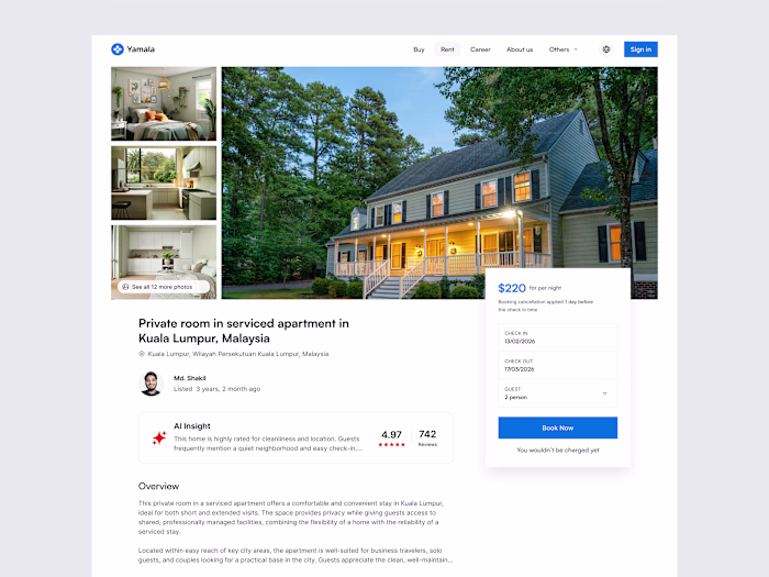 Real Estate Rental Website –