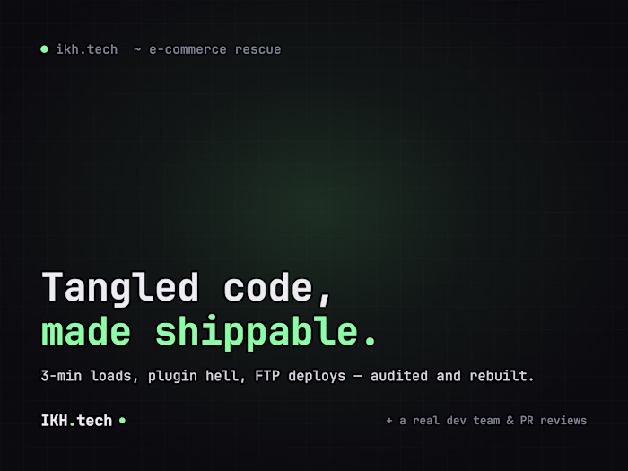 E-Commerce Rescue: AI-Code Cleanup, 3-Min Loads Fixed