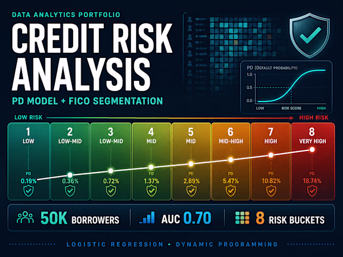 Credit Risk PD Modelling & FICO Segmentation