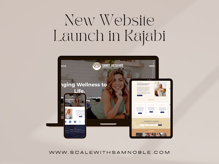 Website Design for Sandy Jacquard in Kajabi