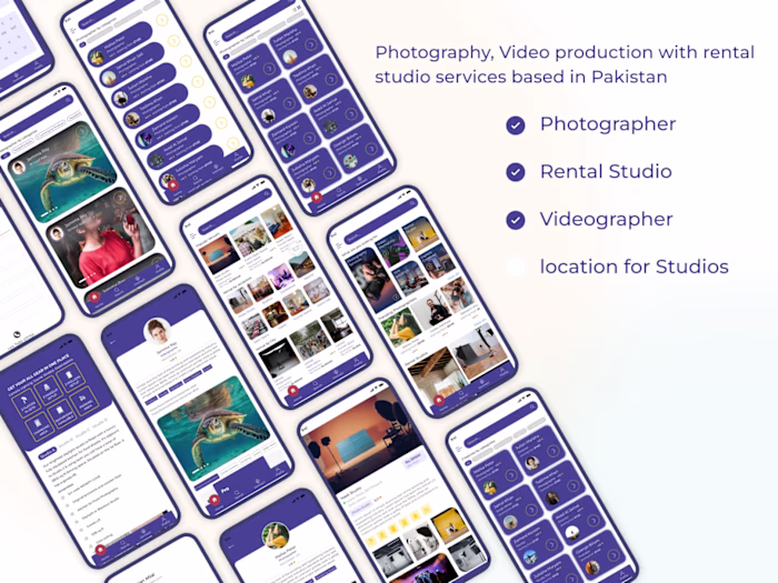 Mobile App for photographer and studio booking