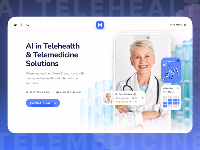 AI Telehealth & Telemedicine Landing Page
