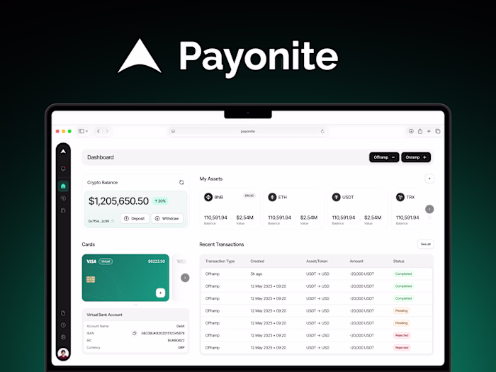 Payonite - Dashboard Redesign