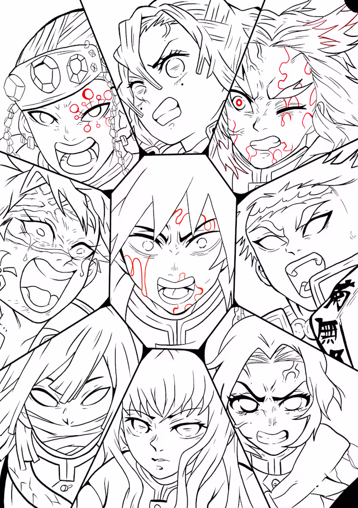 Line Art Drawing 