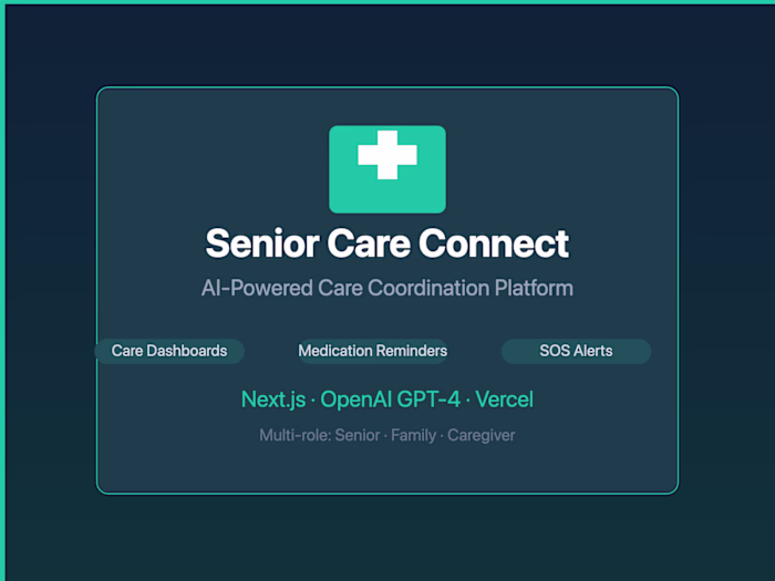 Senior Care Connect — AI-Powered Care Coordination Platform