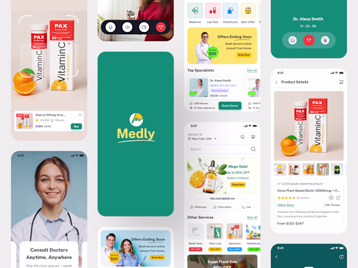 Medly Healthcare Mobile App UI Kits