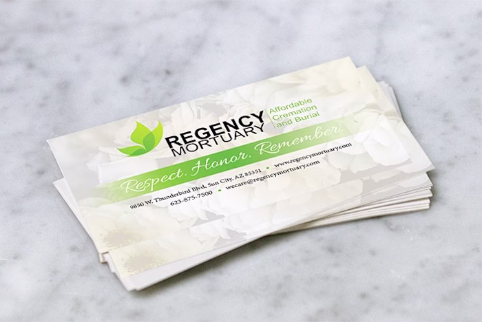 Business Card Design for Mortuary