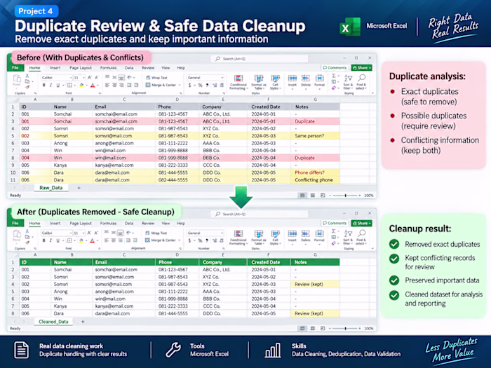 Duplicate Review & Safe Data