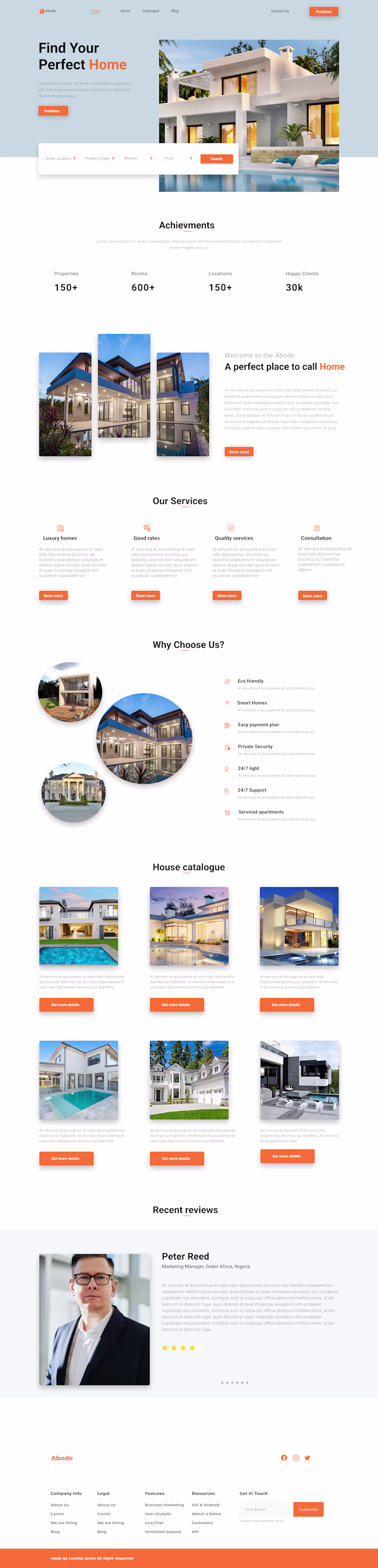 Abode - Real estate website UI