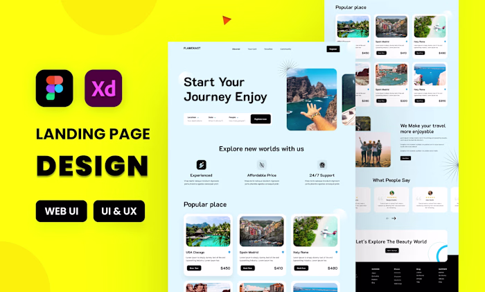 Figma/Adobe XD Multiple Page Website Design!