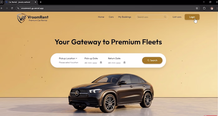 VroomRent is a modern full-stack