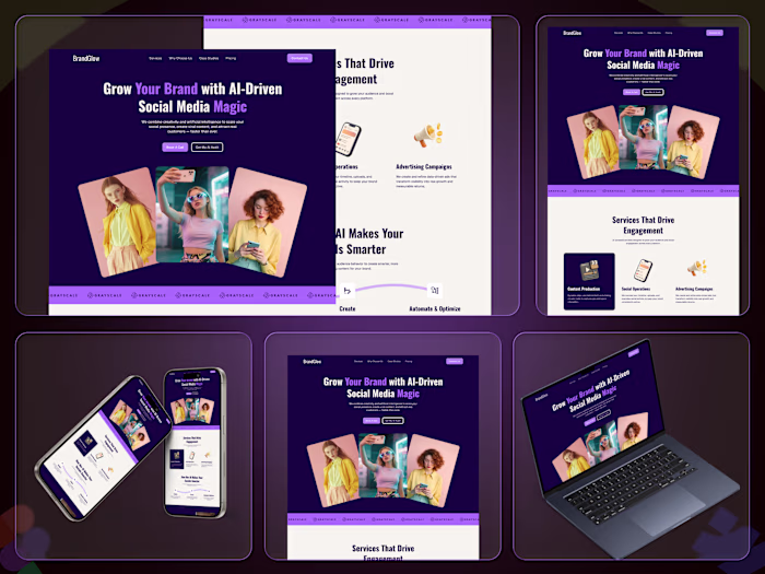 Social Media Agency Website Design and Development