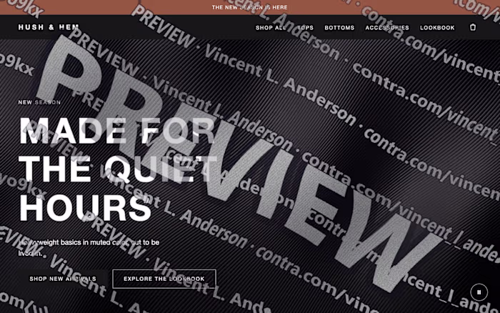 Still Frame: a video-led Shopify store for a clothing brand