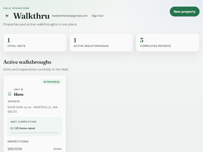 Development of Walkthru: PWA for Property Management