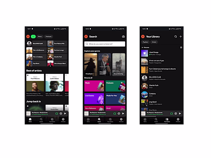Spotify UI Clone Project