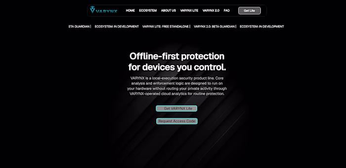 VARYNX Website: Full Framer Build & Launch