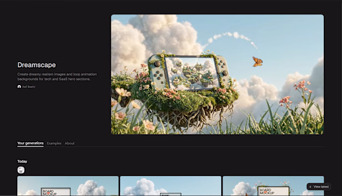 Transform Hero Sections with Dreamscape Visuals via Flora AI
