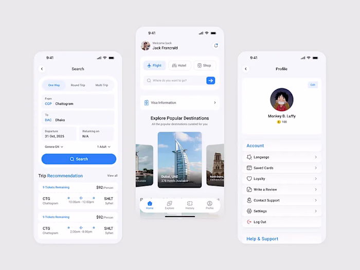 A modern mobile app UI