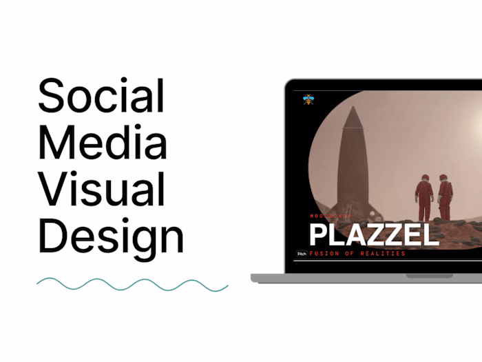 Social Media posts design - mixed reality and blockchain