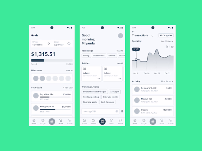 AI Fintech Mobile App