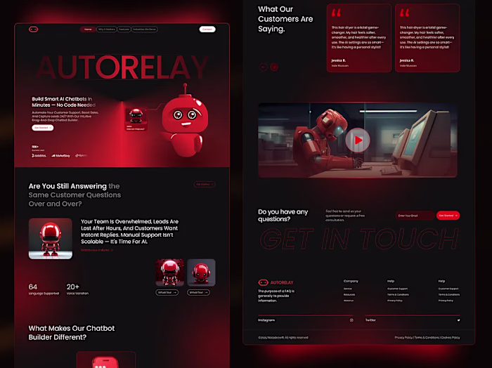 Webflow-based bold, futuristic landing page
