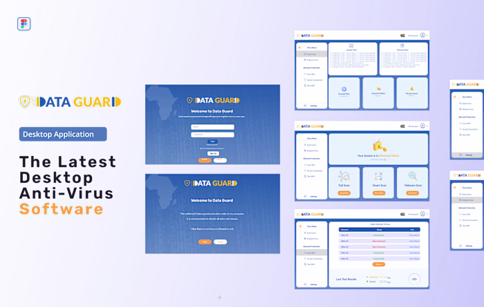 Data Guard Antivirus Application for Desktop
