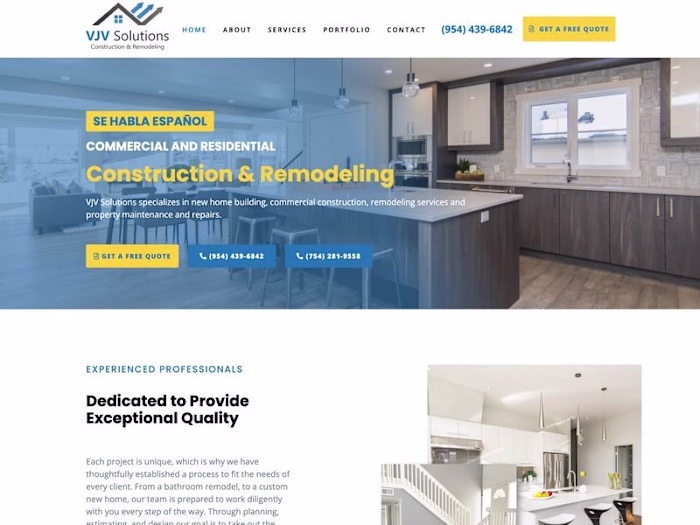 VJV Solutions - Website Redesign
