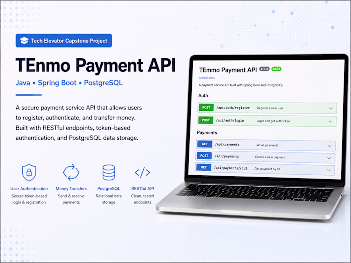 Built a full-stack payment application