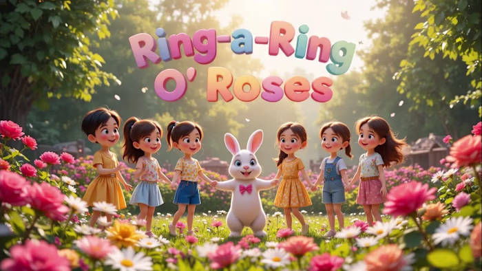 Ring-a-Ring O’ Roses 🌹 | Nursery Rhyme for Kids | Fun Cartoon Song