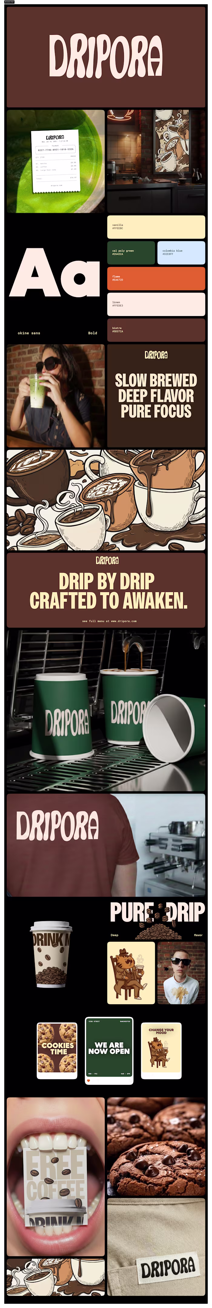 Dripora — Beverage & Coffee Identity
