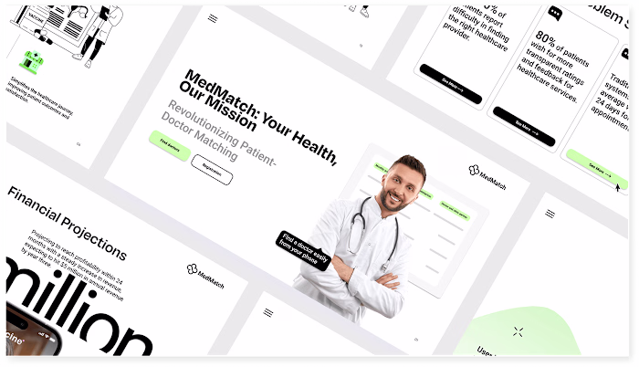 Strategic Pitch Deck Design for MedMatch