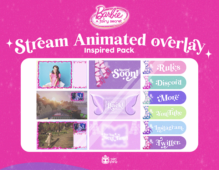BARBIE STREAM ANIMATED OVERLAY