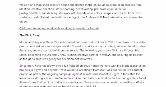 Creative Agency Website Copy 