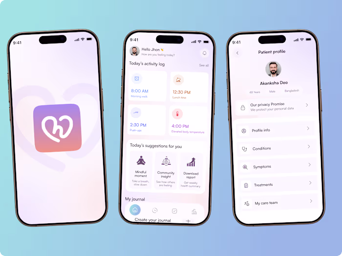 Human Health Tracker Mobile App Redesign