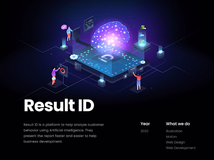 Resultid - Website and Illustration Set for AI Platform