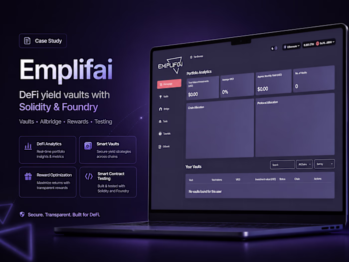 Emplifai — DeFi Yield Vaults With Solidity & Foundry