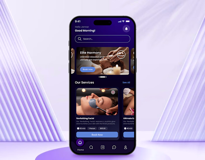 Spafy Beauty & Spa Mobile App Figma UI Kit