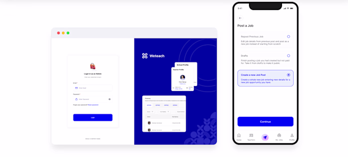 Mwalimu Finder
Two-sided teacher recruitment platform