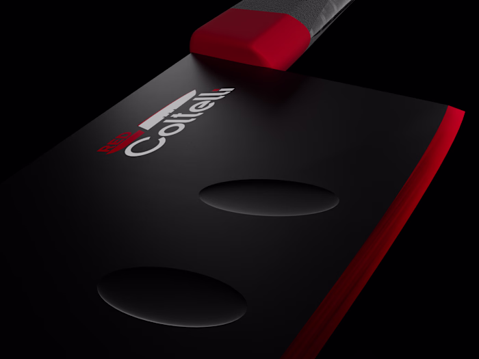 Red Coltelli Branding + 3D Model + Product Packaging
