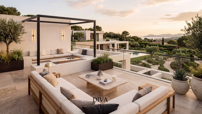 Mediterranean Luxury Villa Terrace Visualization
A