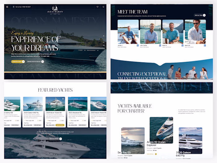 Luxury Yacht Services Website