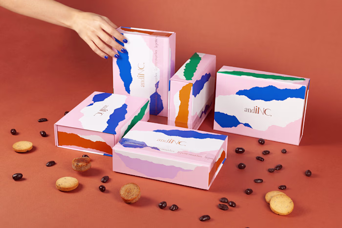 andINC. 100% Online Pastry Box | Branding & Packaging