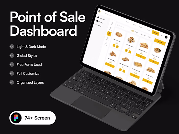 Point of Sale Dashboard: Restaurant POS UI Kit for Figma