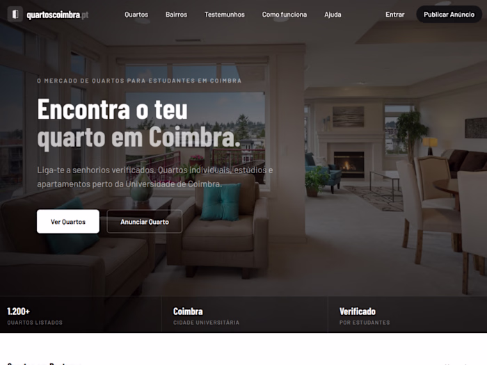 Quartos Coimbra Rental Marketplace Development