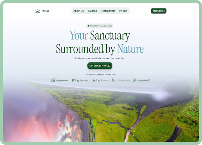 Wellness Landing Page Design Concept
A