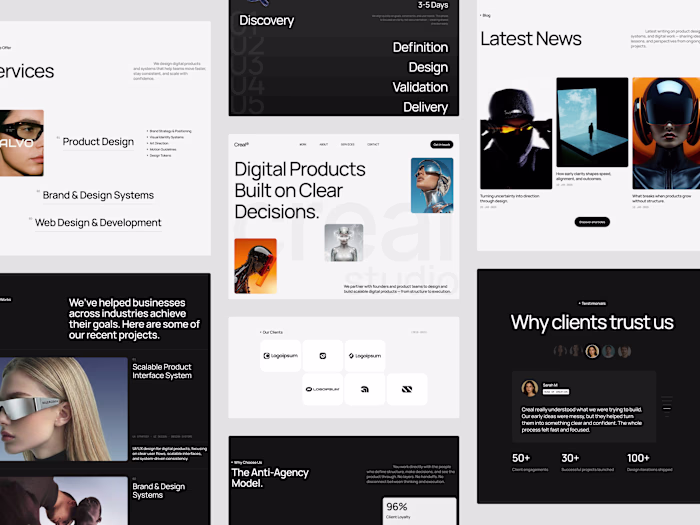 Recent design exploration - Agency Website. View details her...