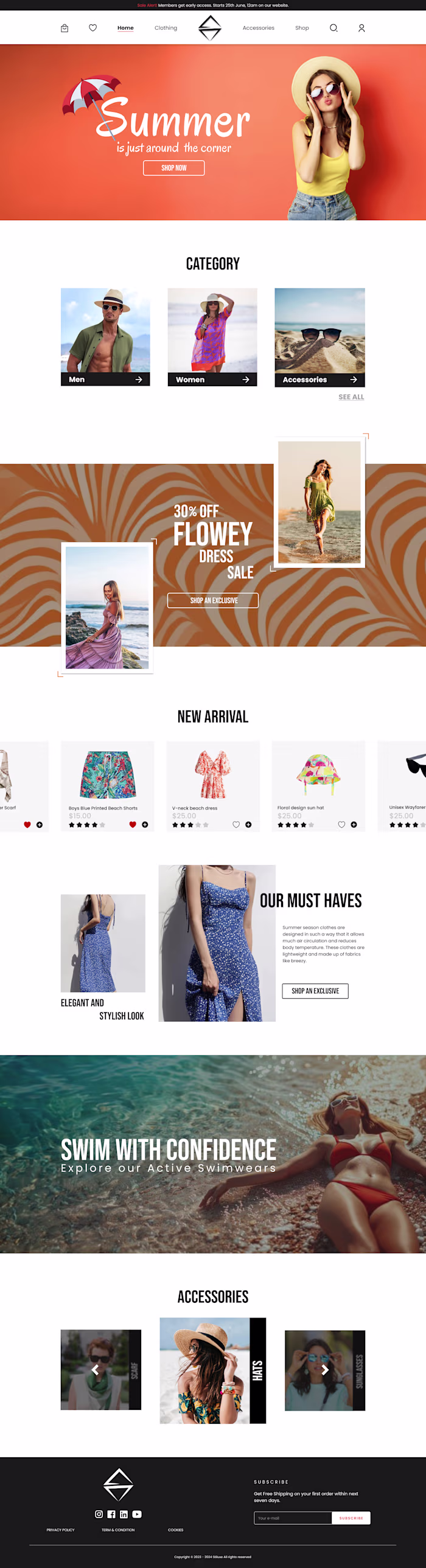 UI Design for a shopping brand