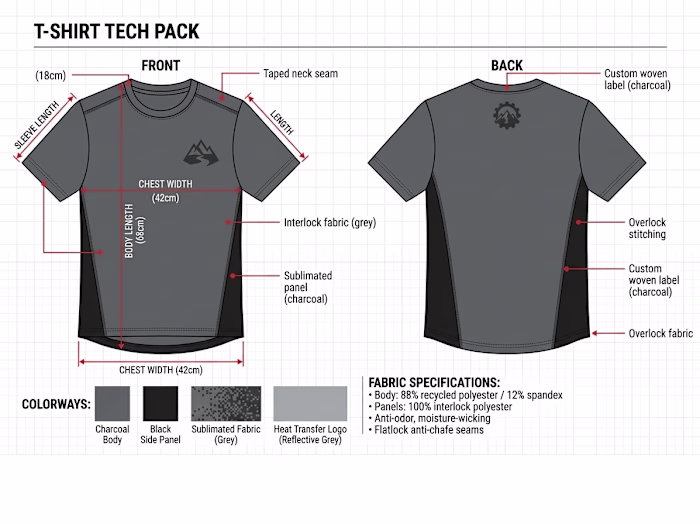 T-Shirt Tech Pack Design