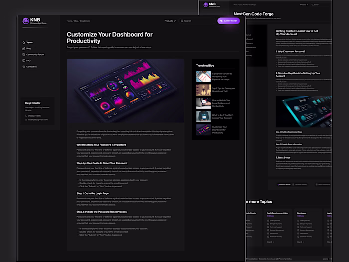 KnowledgeBase - Documentation Website Template
