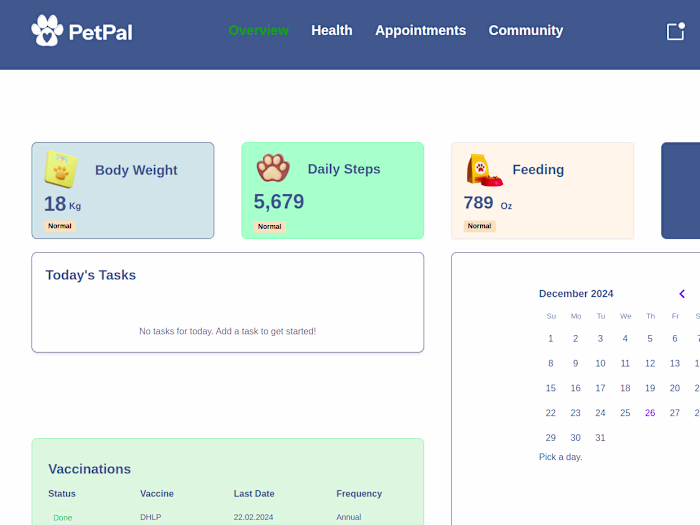 Petpal | Responsive Web Application